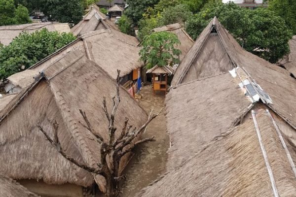 Deretan rumah tradisional di Desa Adat Sade, Desa Rembitan, Kecamatan Pujut, Lombok Tengah. Atap alang-alang dan pola permukiman yang masih dipertahankan menjadi bagian penting dari identitas kampung adat Sasak tersebut. Foto: dok. kicknews.today