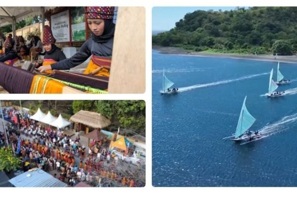 Kolase Festival Sangiang Api di Kabupaten Bima dan rangkaian Mulud Adat Bayan di Lombok Utara yang menjadi pilihan agenda budaya pada akhir pekan terakhir Agustus 2026. Foto: Istimewa/KickNews.